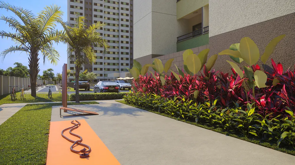 Área fitness ao ar livre do Palmeira Serena